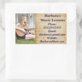 Musik-Piano- oder Violinunterricht Promoter Rechteckiger Aufkleber (Tasche)