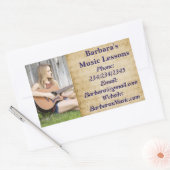 Musik-Piano- oder Violinunterricht Promoter Rechteckiger Aufkleber (Umschlag)