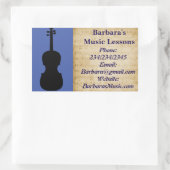 Musik-Piano- oder Violinunterricht Promoter Rechteckiger Aufkleber (Tasche)