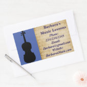 Musik-Piano- oder Violinunterricht Promoter Rechteckiger Aufkleber (Umschlag)