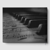 Musik Piano Schlüssel Veranstaltung und Datum im S Gästebuch (Rückseite)