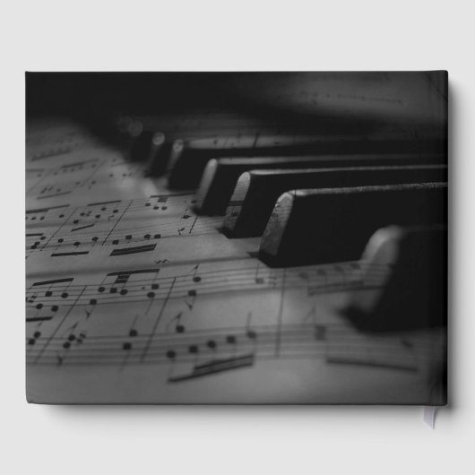 Musik Piano Schlüssel Veranstaltung und Datum im S Gästebuch (Rückseite)