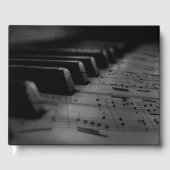 Musik Piano Schlüssel Veranstaltung und Datum im S Gästebuch (Vorderseite)