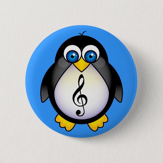 Musik-Pinguindreifacher Clef Button (Vorderseite)