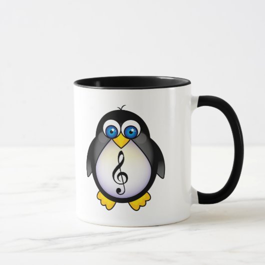 Musik-Pinguindreifacher Clef Tasse (Rechts)