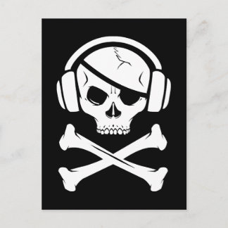 Musik Pirate-Logo gegen Ria Postkarte
