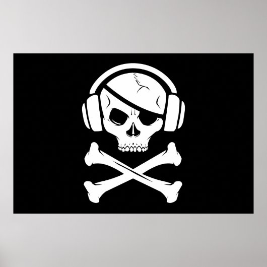 Musik Piraterie-Symbol gegen Ria Poster (Vorne)