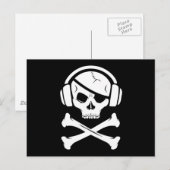 Musik Piraterie-Symbol gegen Ria Postkarte (Vorne/Hinten)