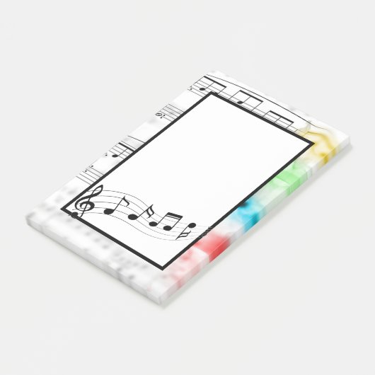 Musik Post-it Klebezettel (angewinkelt)