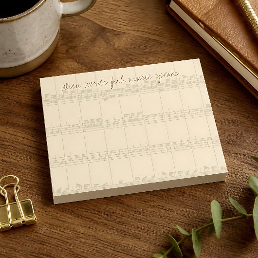 Musik Post-it Klebezettel