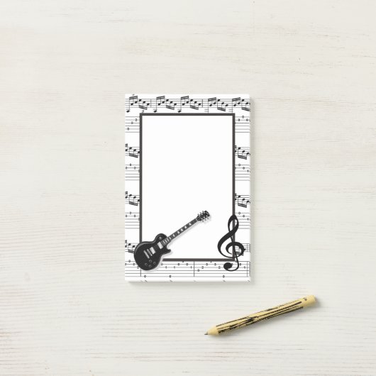 Musik Post-it Klebezettel (Auf Schreibtisch)