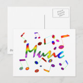 Musik Postkarte (Vorne/Hinten)