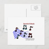 Musik Postkarte (Vorne/Hinten)