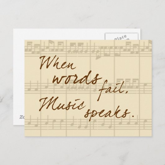 Musik Postkarte (Vorne/Hinten)