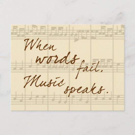 Musik Postkarte (Vorderseite)