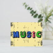 Musik Postkarte (Stehend Vorderseite)