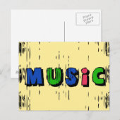 Musik Postkarte (Vorne/Hinten)