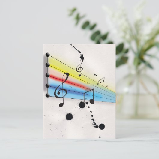 Musik Postkarte (Stehend Vorderseite)