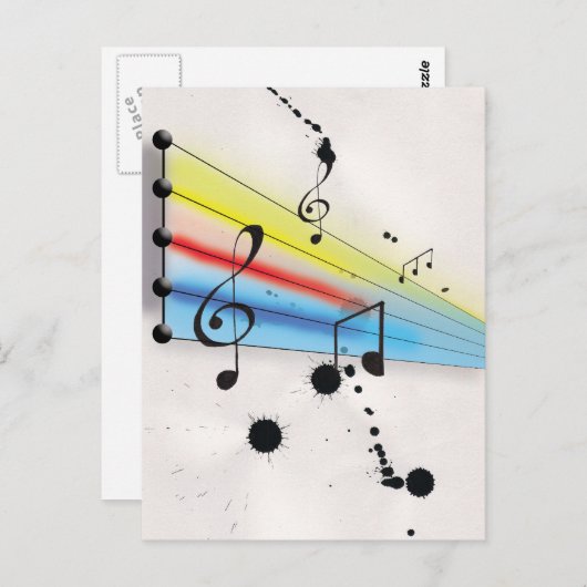 Musik Postkarte (Vorne/Hinten)