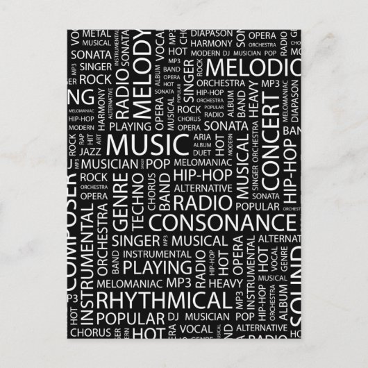MUSIK POSTKARTE (Vorderseite)