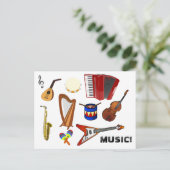 Musik! Postkarte (Stehend Vorderseite)