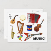 Musik! Postkarte (Vorne/Hinten)