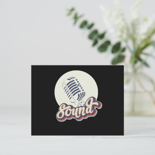 Musik Postkarte (Stehend Vorderseite)