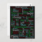 Musik Postkarte (Vorne/Hinten)