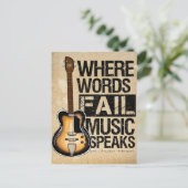 Musik Postkarte (Stehend Vorderseite)