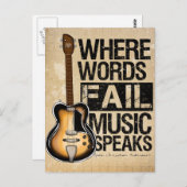 Musik Postkarte (Vorne/Hinten)