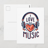 Musik Postkarte (Vorne/Hinten)