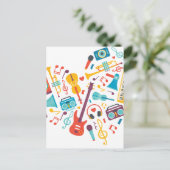 Musik Postkarte (Stehend Vorderseite)