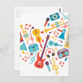 Musik Postkarte (Vorne/Hinten)