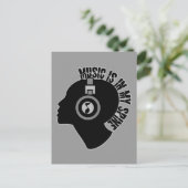 Musik-Postkarte für benutzerdefinierte Farben Postkarte (Stehend Vorderseite)