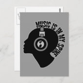 Musik-Postkarte für benutzerdefinierte Farben Postkarte (Vorne/Hinten)