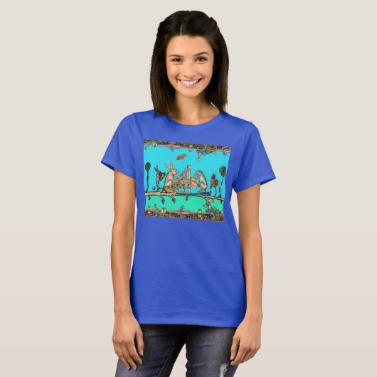 MUSIK, Rabbit Blue T-Shirt (Vorne ganz)