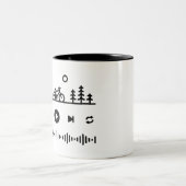 Musik-Radfahren Zweifarbige Tasse (Mittel)