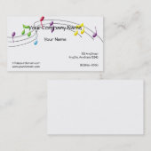 Musik-Regenbogen-Personal auf weißem Hintergrund Visitenkarte (Vorne/Hinten)