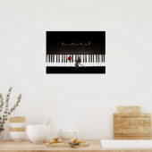 Musik Rette die Welt - Rose Piano Poster (Küche)