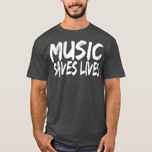 Musik Rette Lives Music Lover Geschenke T-Shirt (Vorderseite)