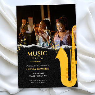 Musik-Rezital-Konzertfoto Trompete Jazz Einladung
