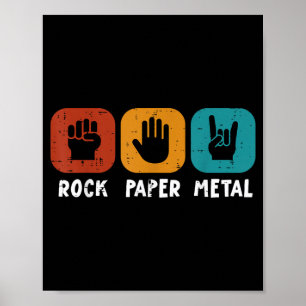 Musik Rocker Rock Papier Metall Retro Punk Männer  Poster