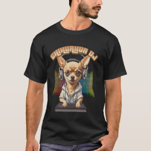 Musik Rockstar Chihuahua Hund Lustiges Tier Musike T-Shirt