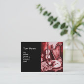 MUSIK, rot und weiß, schwarz Visitenkarte (Stehend Vorderseite)