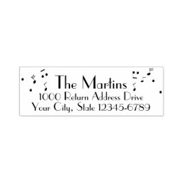 Musik-Rücksendeadresse Permastempel