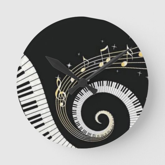 Musik Runde Wanduhr (Vorderseite)