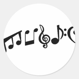 Musik Runder Aufkleber