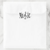 MUSIK RUNDER AUFKLEBER (Tasche)