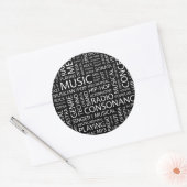 MUSIK RUNDER AUFKLEBER (Umschlag)