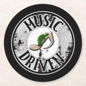 Musik Runder Pappuntersetzer (Vorderseite)